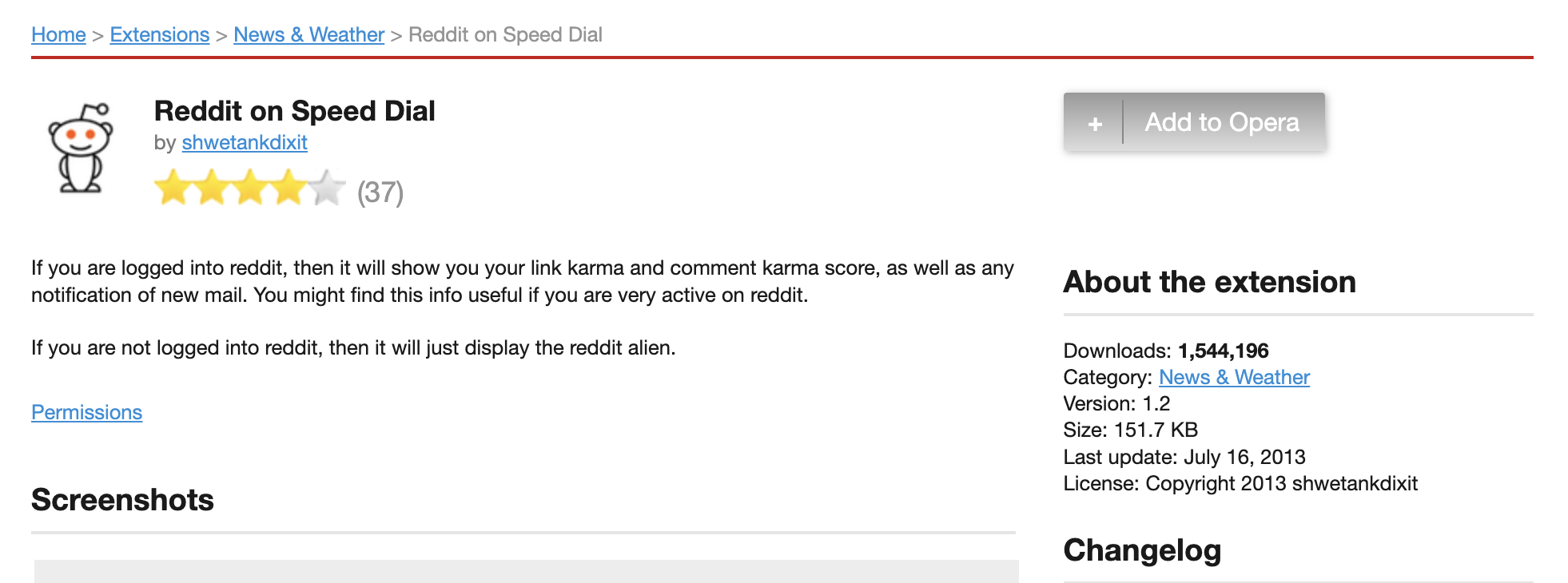 Reddit on Speed Dial screenshot